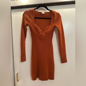 Abercrombie & Fitch Burnt Orange Sweater Dress
